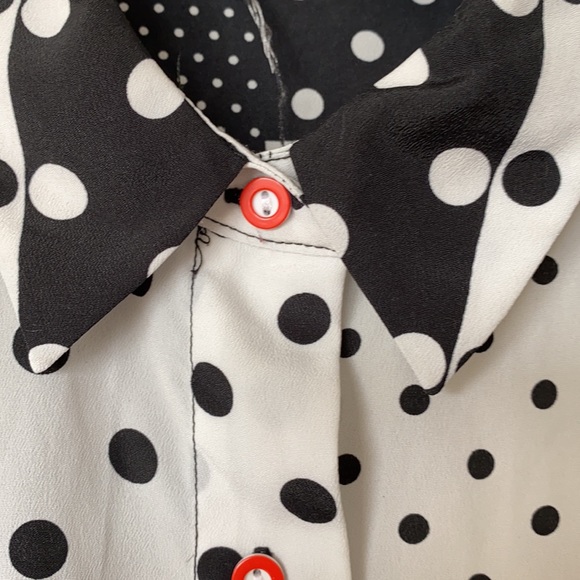 Poka dot button up - Picture 3 of 4